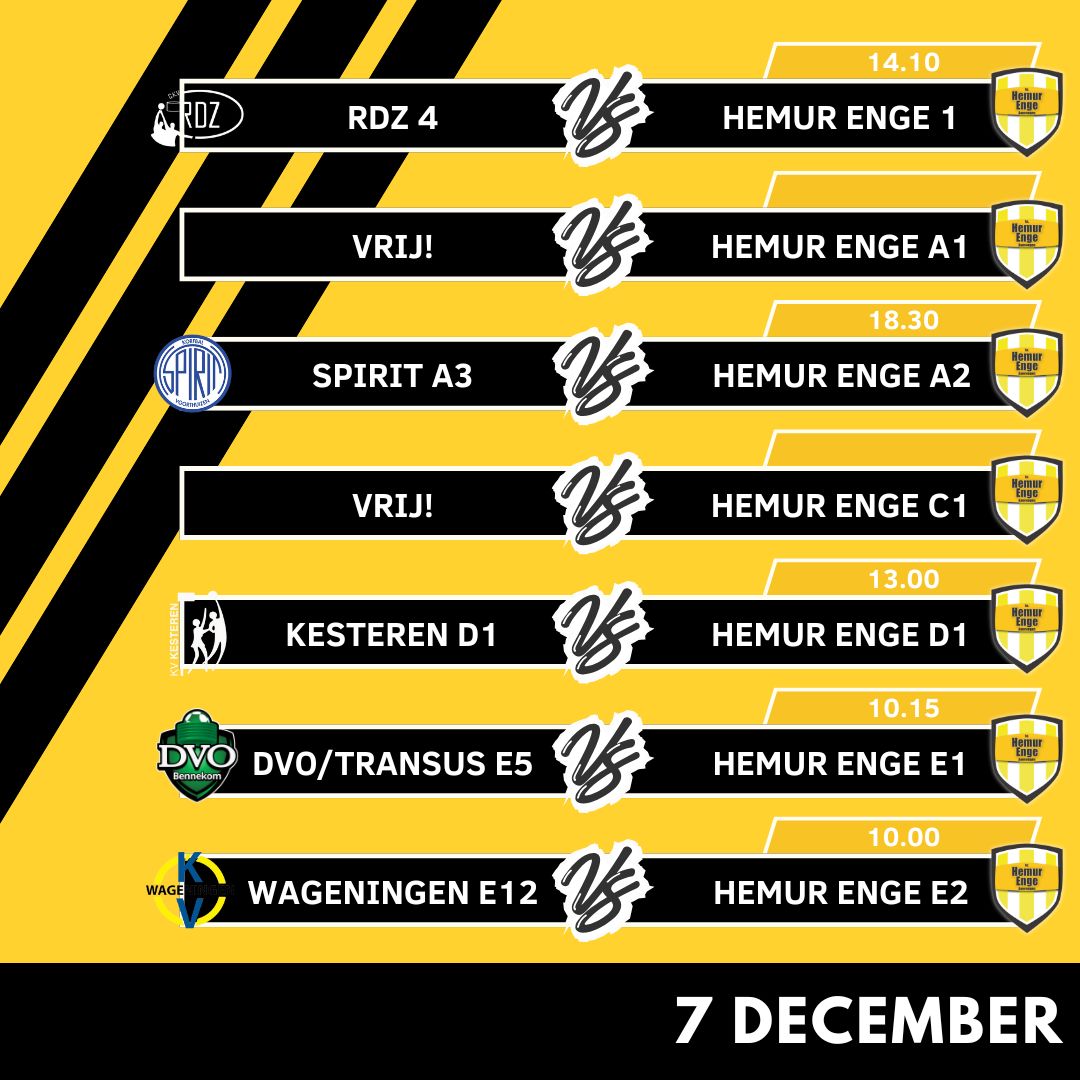  Programma 7 december