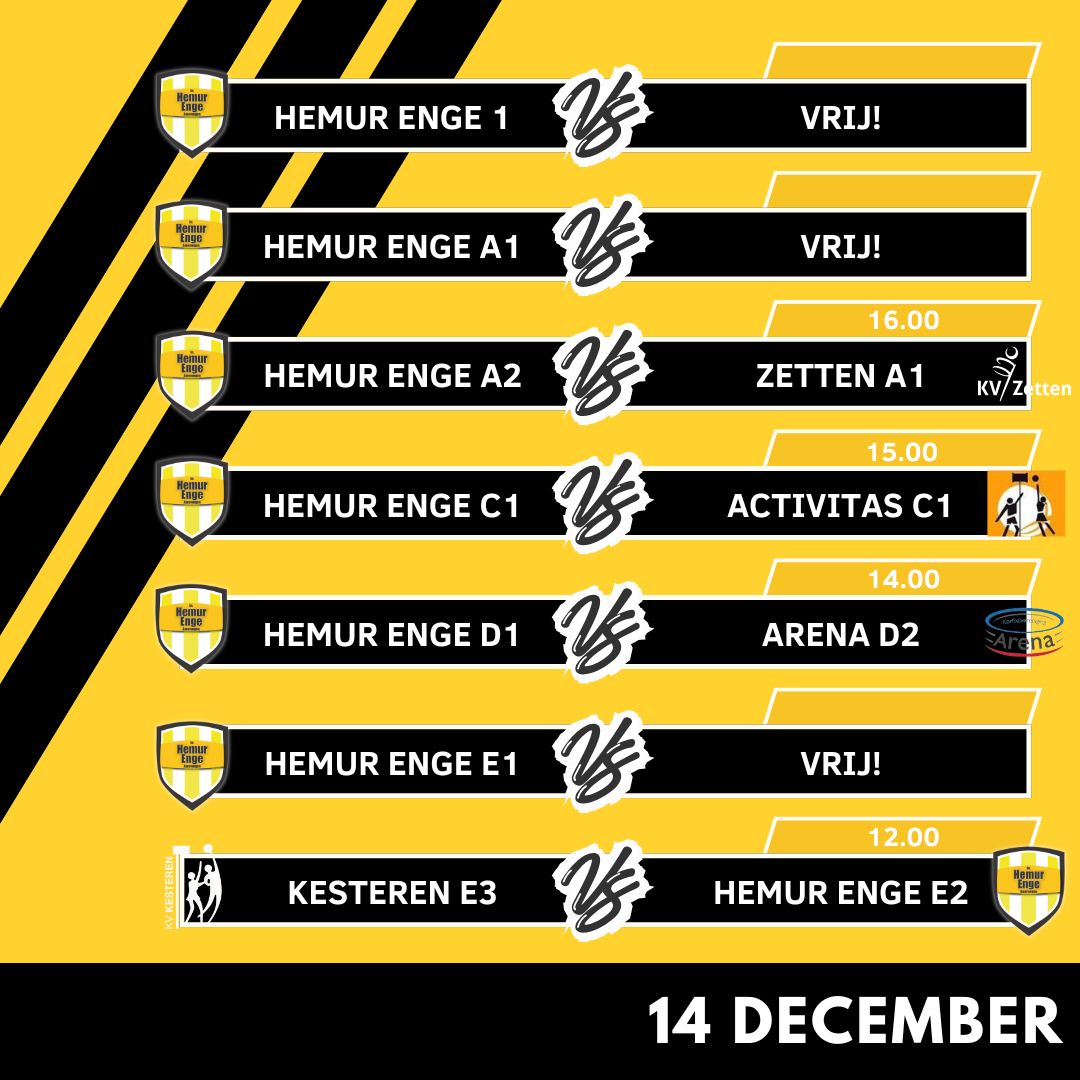  Programma 14 december