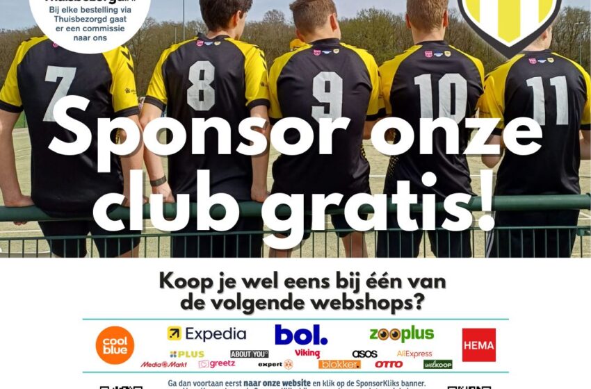  De Sint sponsort de club!